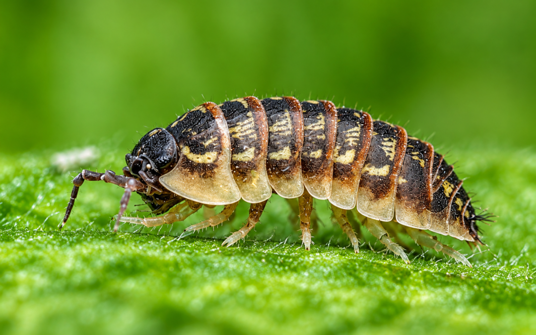 Isopod colony breeding on substrate with juveniles